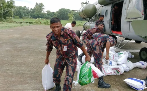 BGB rescues 122 families in Bandarban amid heavy rain, landslides & flash floods