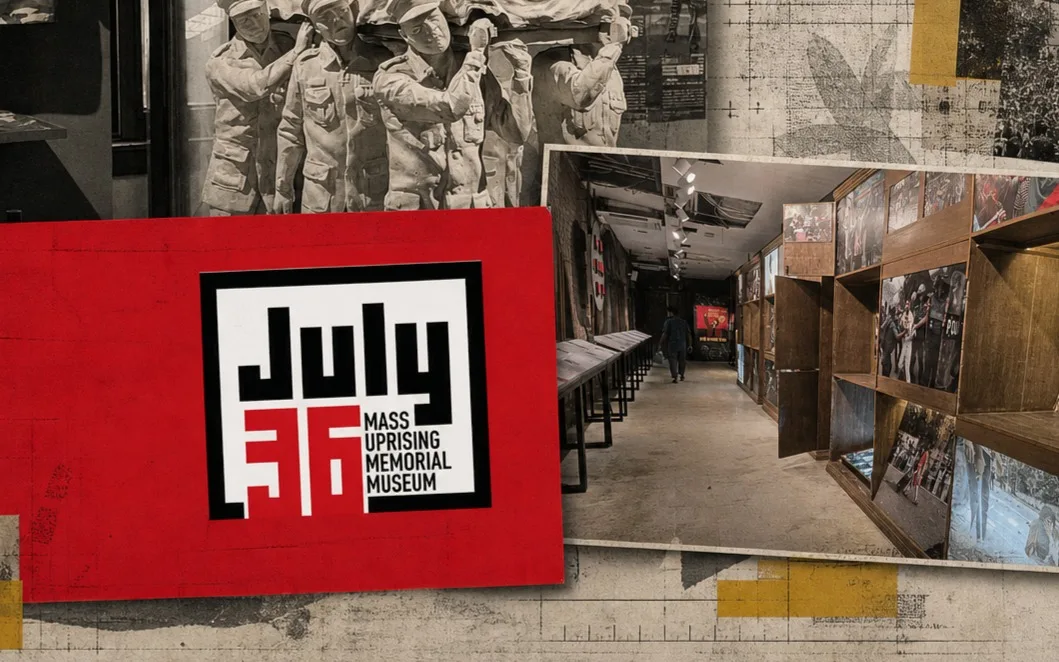 July Museum opens to crowds but with cracks