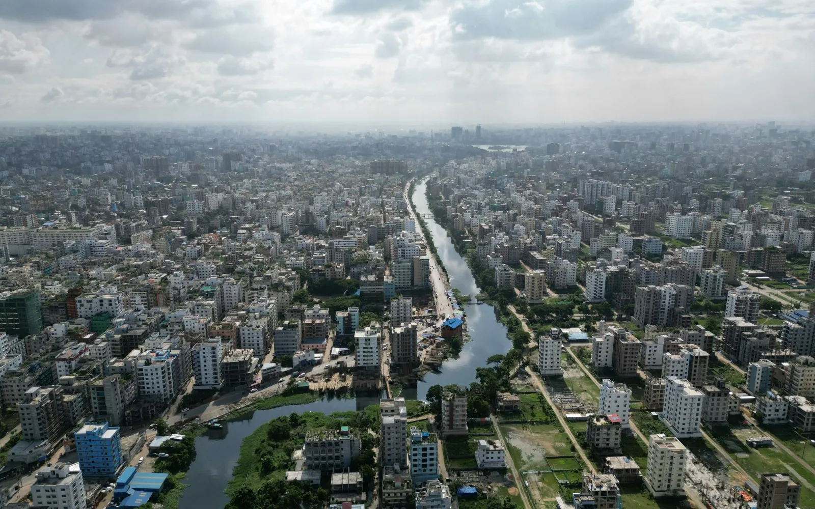 Dhaka’s rapid urban growth has transformed once-lush settlements into dense concrete development.
