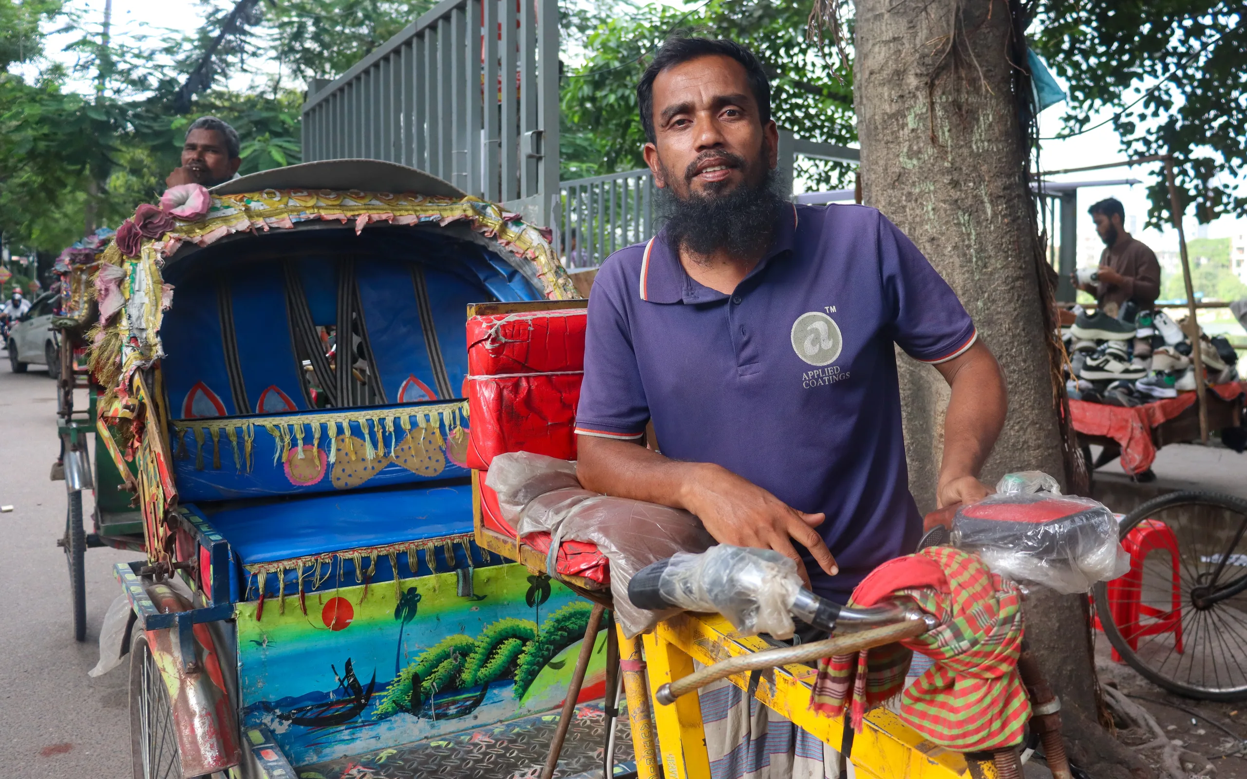 Nur Jamal, an auto-rickshaw driver, says removing battery-powered auto-rickshaws would threaten the livelihoods of drivers like him.