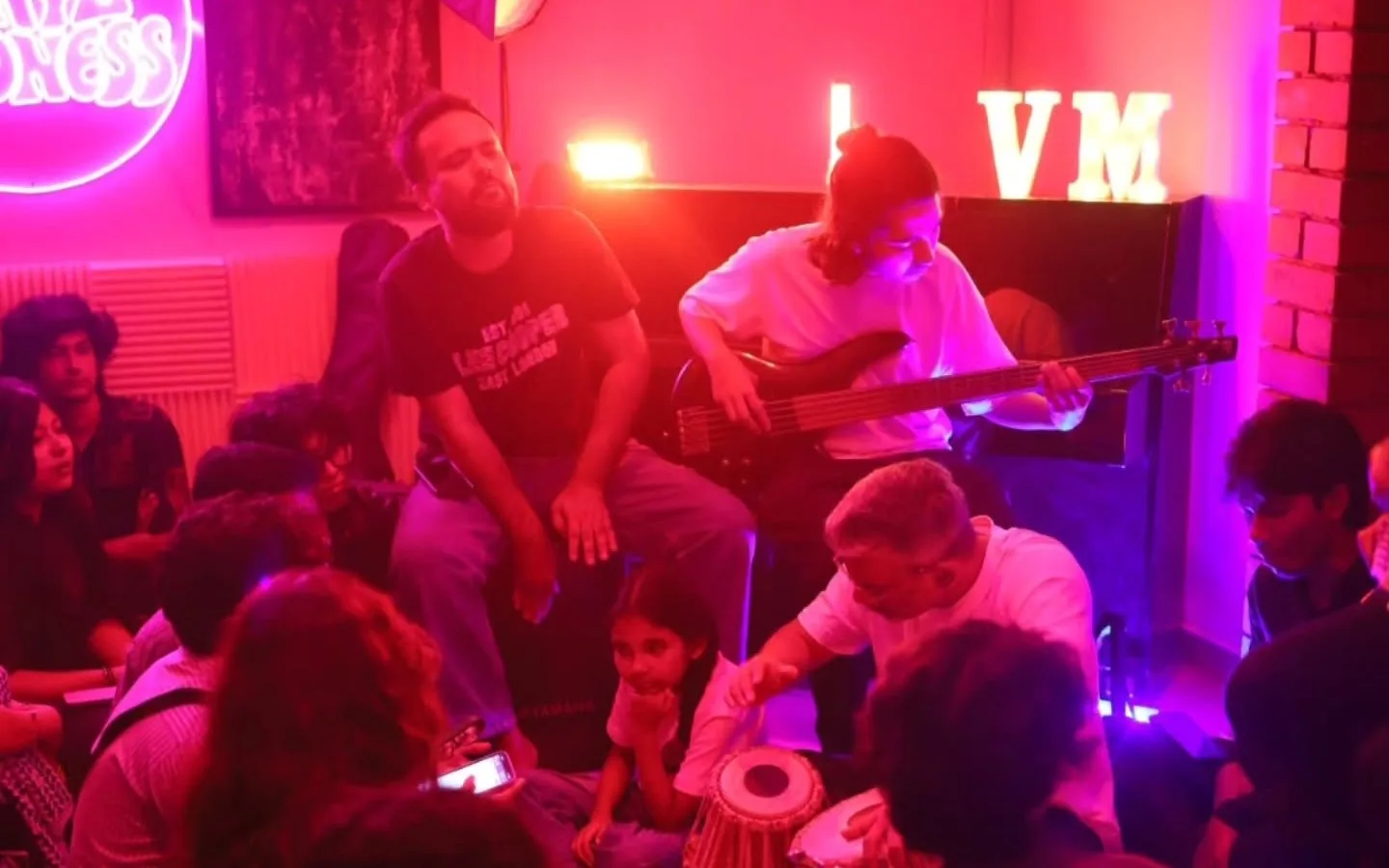 Young musicians gather to play and experiment at Vinyl Madness.