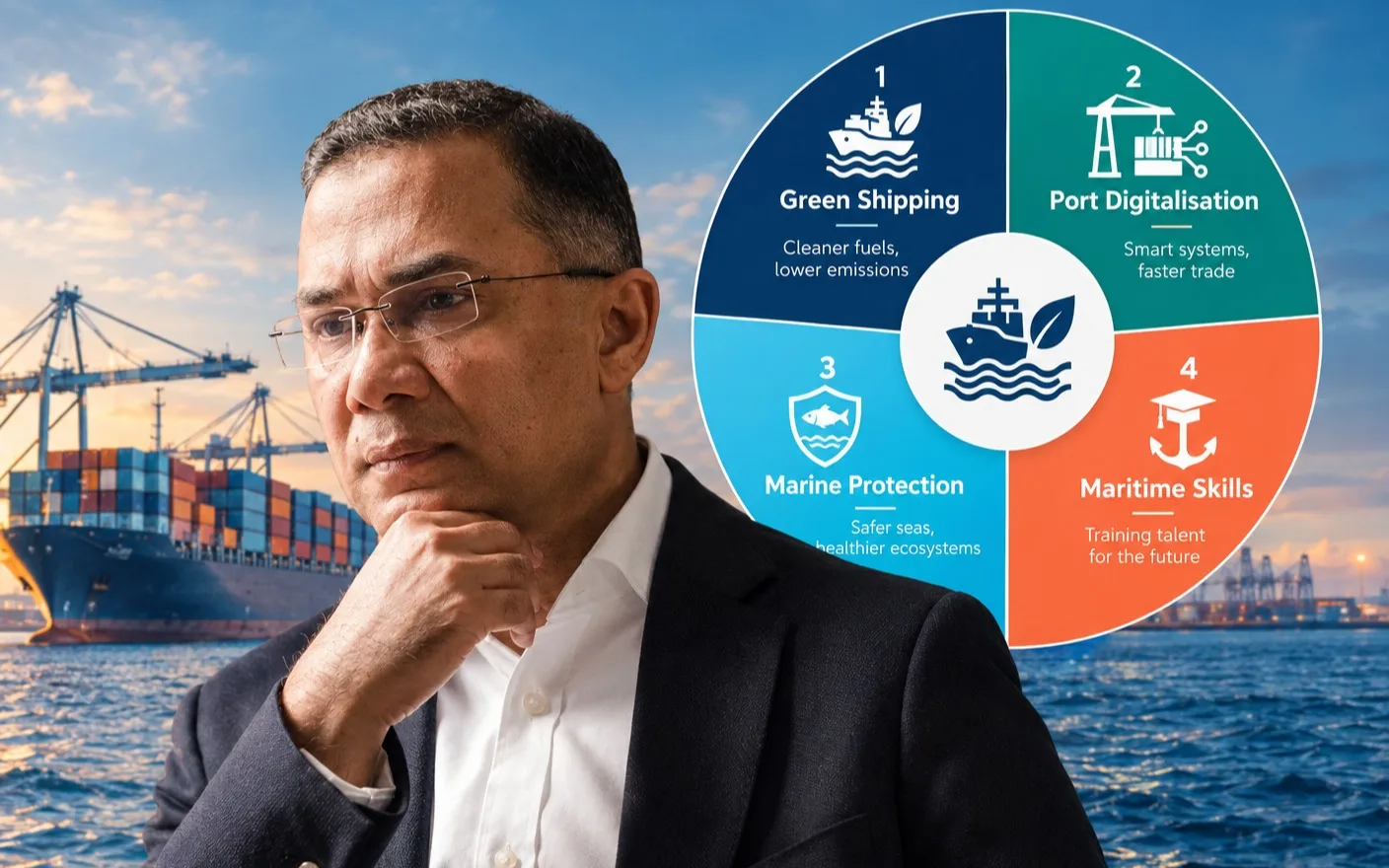 Tarique Sets Four Priorities for Bangladesh’s Maritime Sector