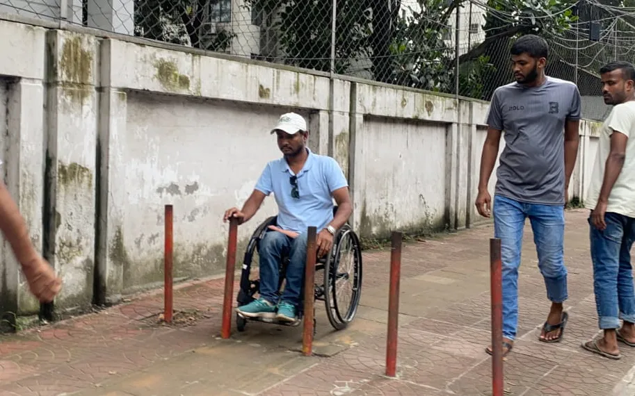 The larger problem is that public spaces are still rarely designed with wheelchair users in mind. 