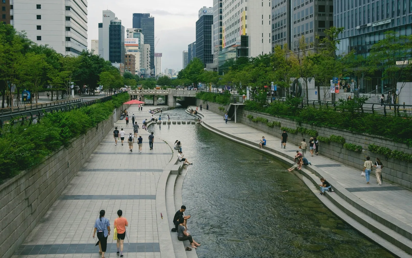 Removing Cheonggyecheon Highway in Seoul, South Korea and reviving the old river has not only mitigated flood risk, but created a thriving green public space