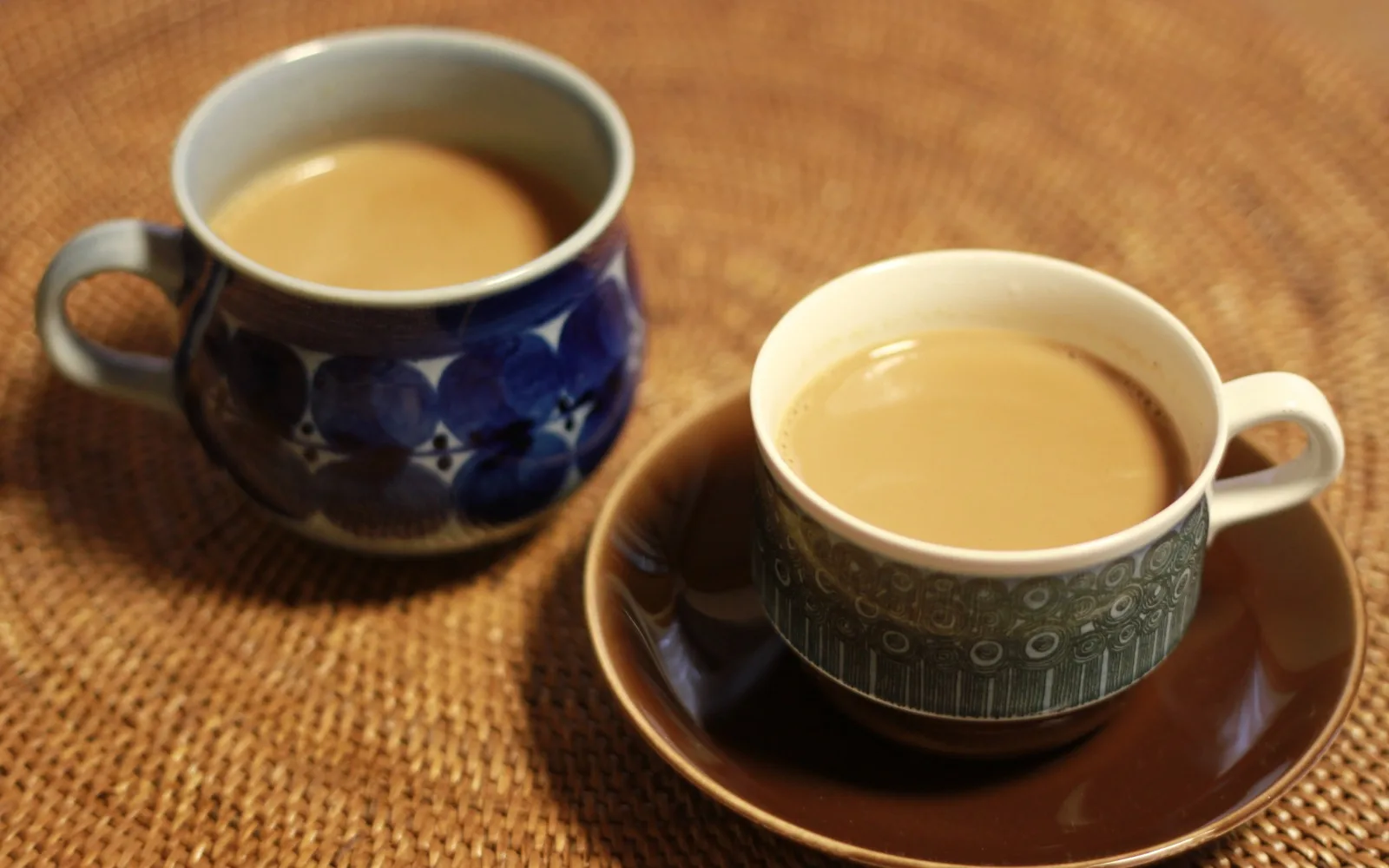 What came first, the milk or the hot water?